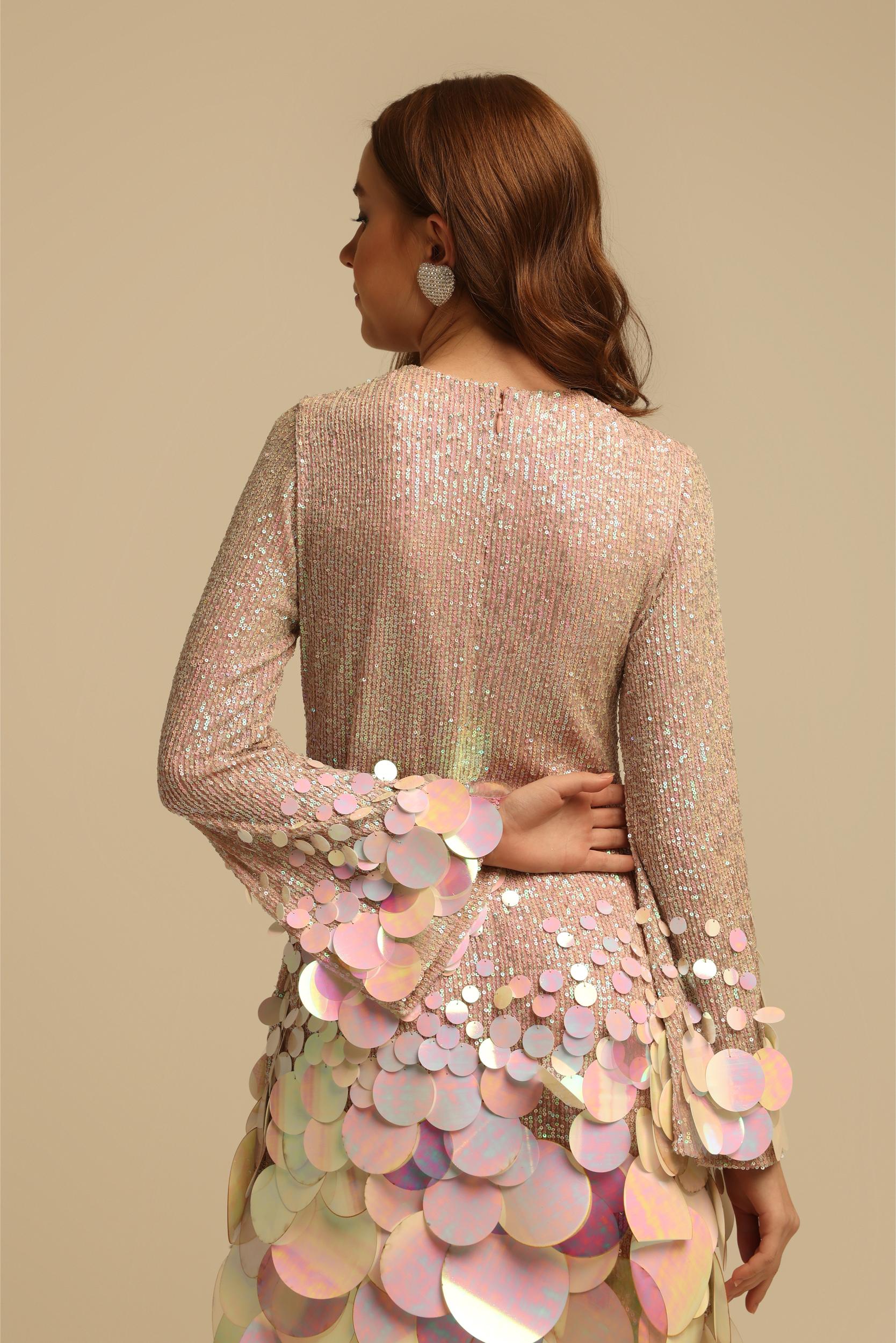 JULIE PINK SEQUIN DRESS