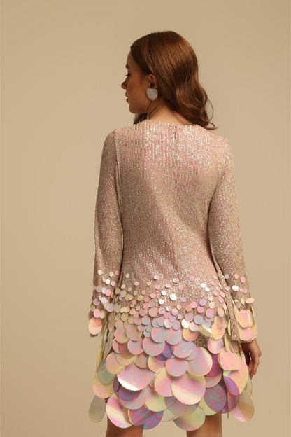 JULIE PINK SEQUIN DRESS
