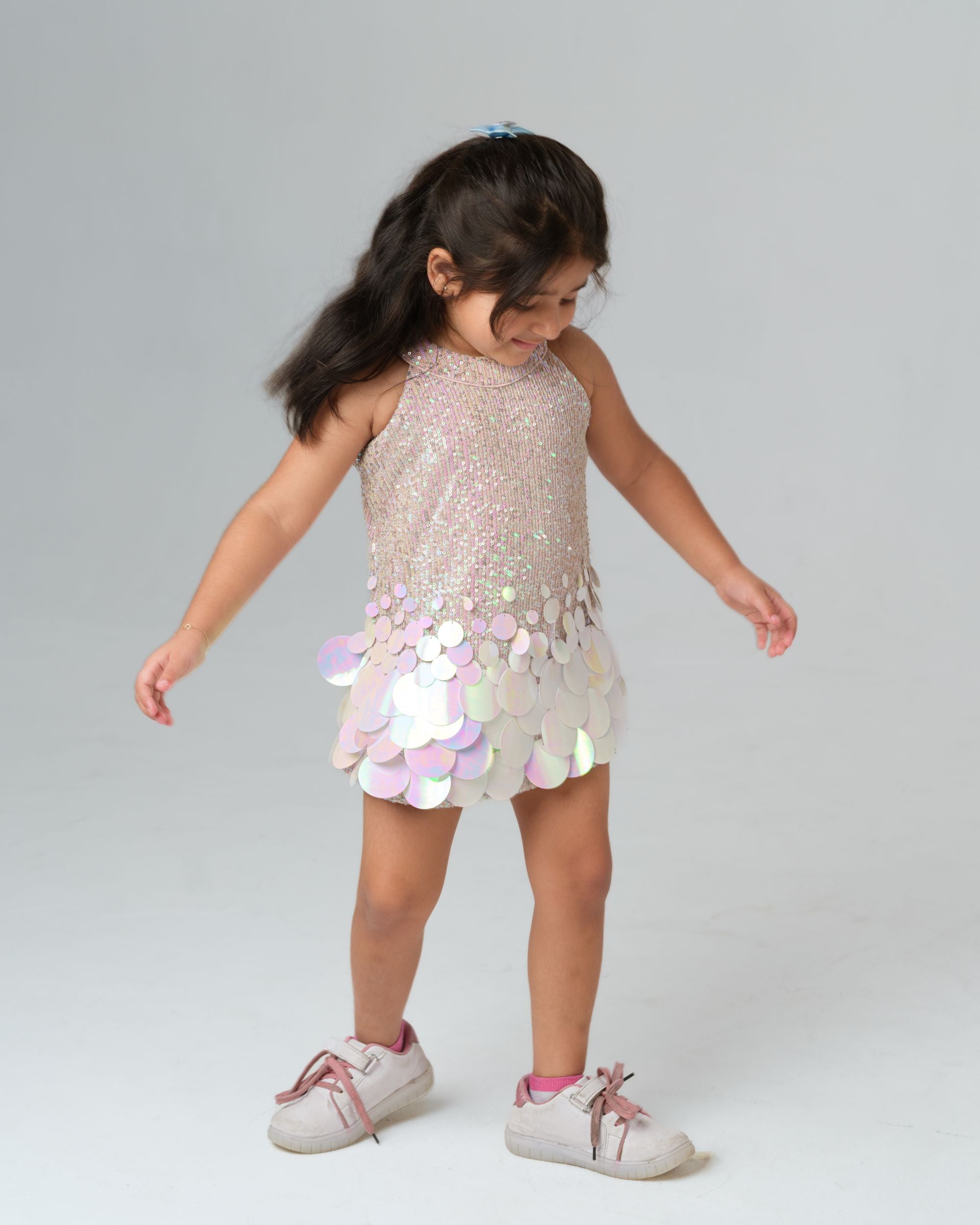 JULIE PINK SEQUIN DRESS MINI