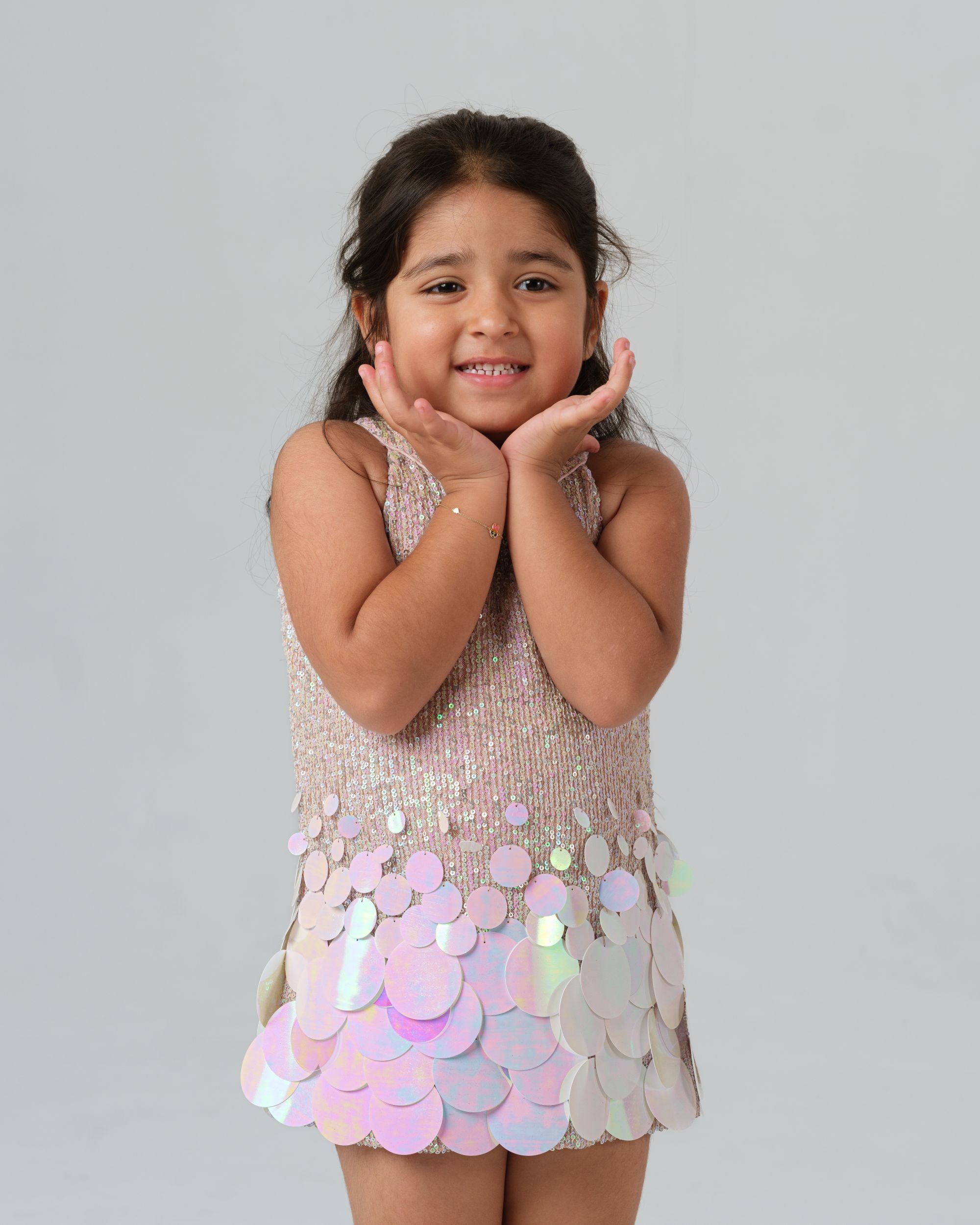 JULIE PINK SEQUIN DRESS MINI