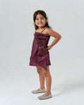 SCENA PINK METALLIC BOW DRESS MINI
