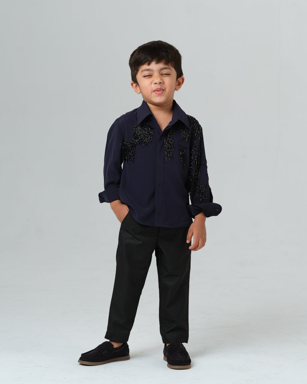 MOVIDA BLUE TASSEL SHIRT BOY