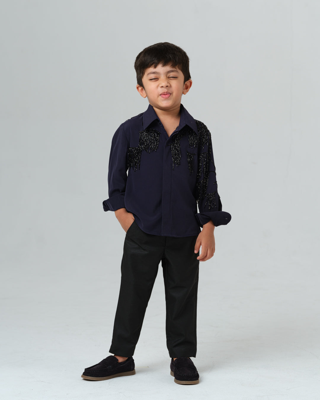 MOVIDA BLUE TASSEL SHIRT BOY