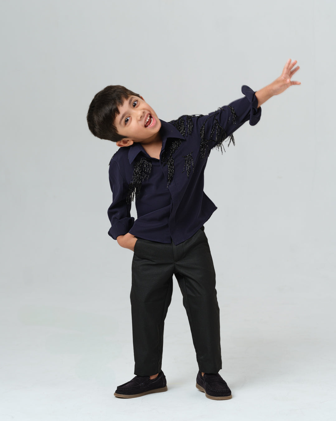 MOVIDA BLUE TASSEL SHIRT BOY