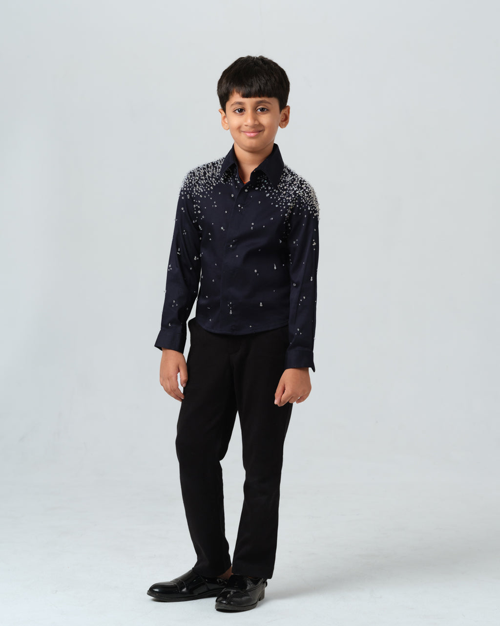CARLO WATER DROPLETS HAND EMBROIDERED SHIRT BOY