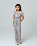 FEDERICA MULTICOLOR HOLOGRAPHIC CRYSTAL TASSEL JUMPSUIT MINI