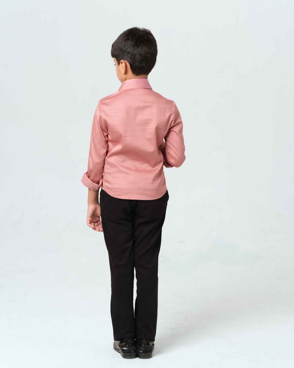 REINDEER PASTEL PINK HAND EMBROIDERED SHIRT BOY