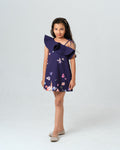 ZELINDA PURPLE OMBRE FLORAL PRINTED DRESS MINI