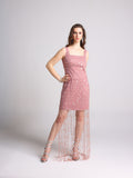 CECELIA PINK CHANDELIER TASSEL DRESS