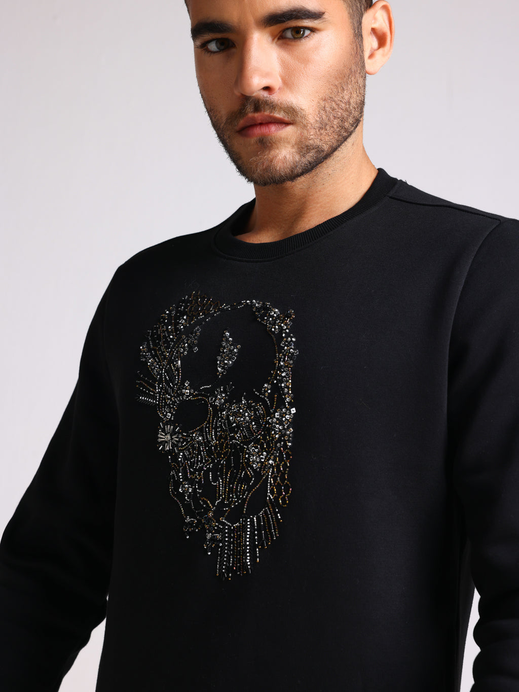 LUCE BLACK SKULL ARTWORK SWEATSHIRT