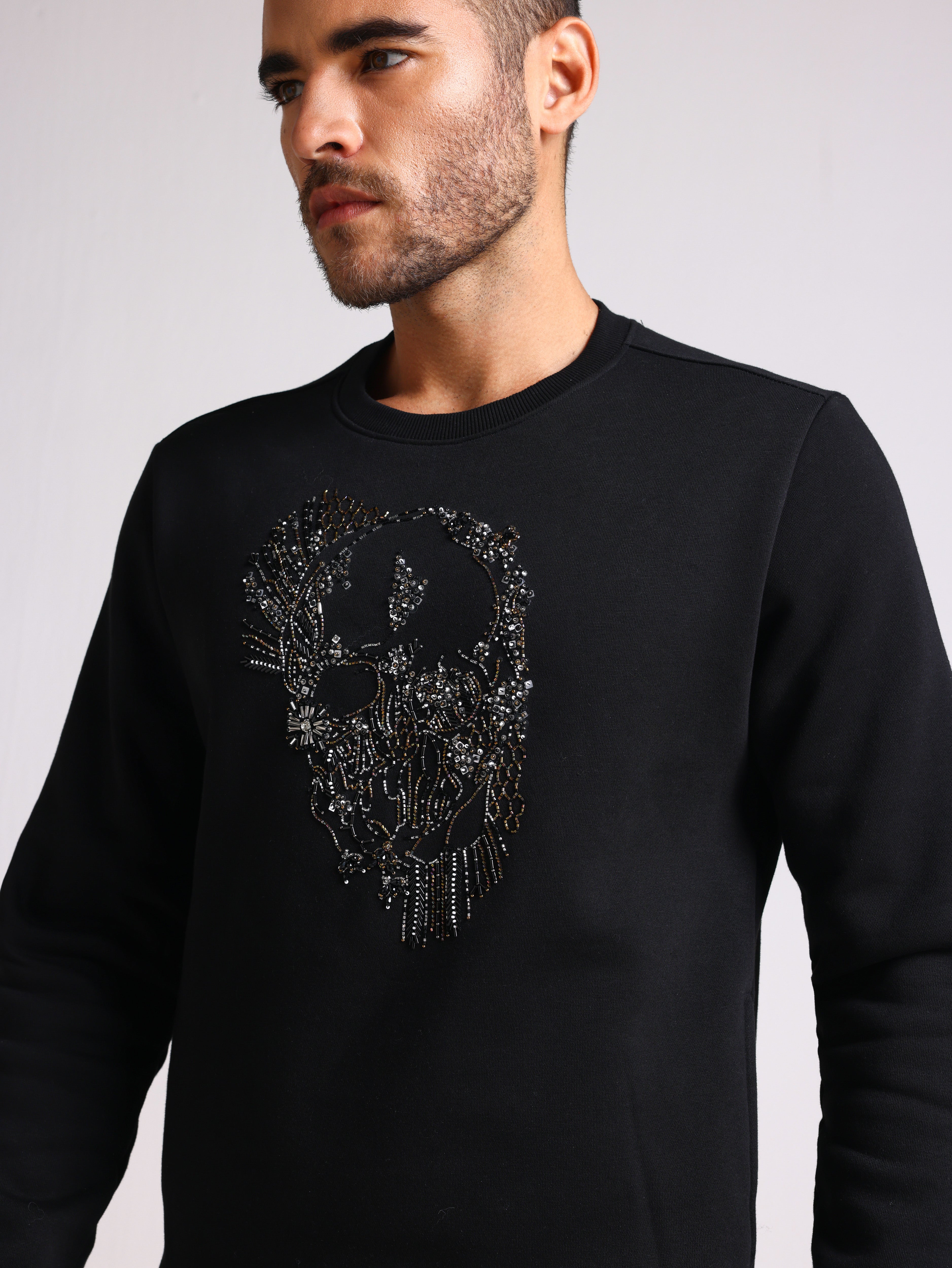 LUCE BLACK SKULL ARTWORK SWEATSHIRT