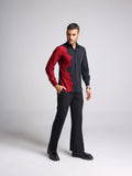 FESTA RED AND BLACK FACE DETAIL SWAROVSKI PARTY SHIRT