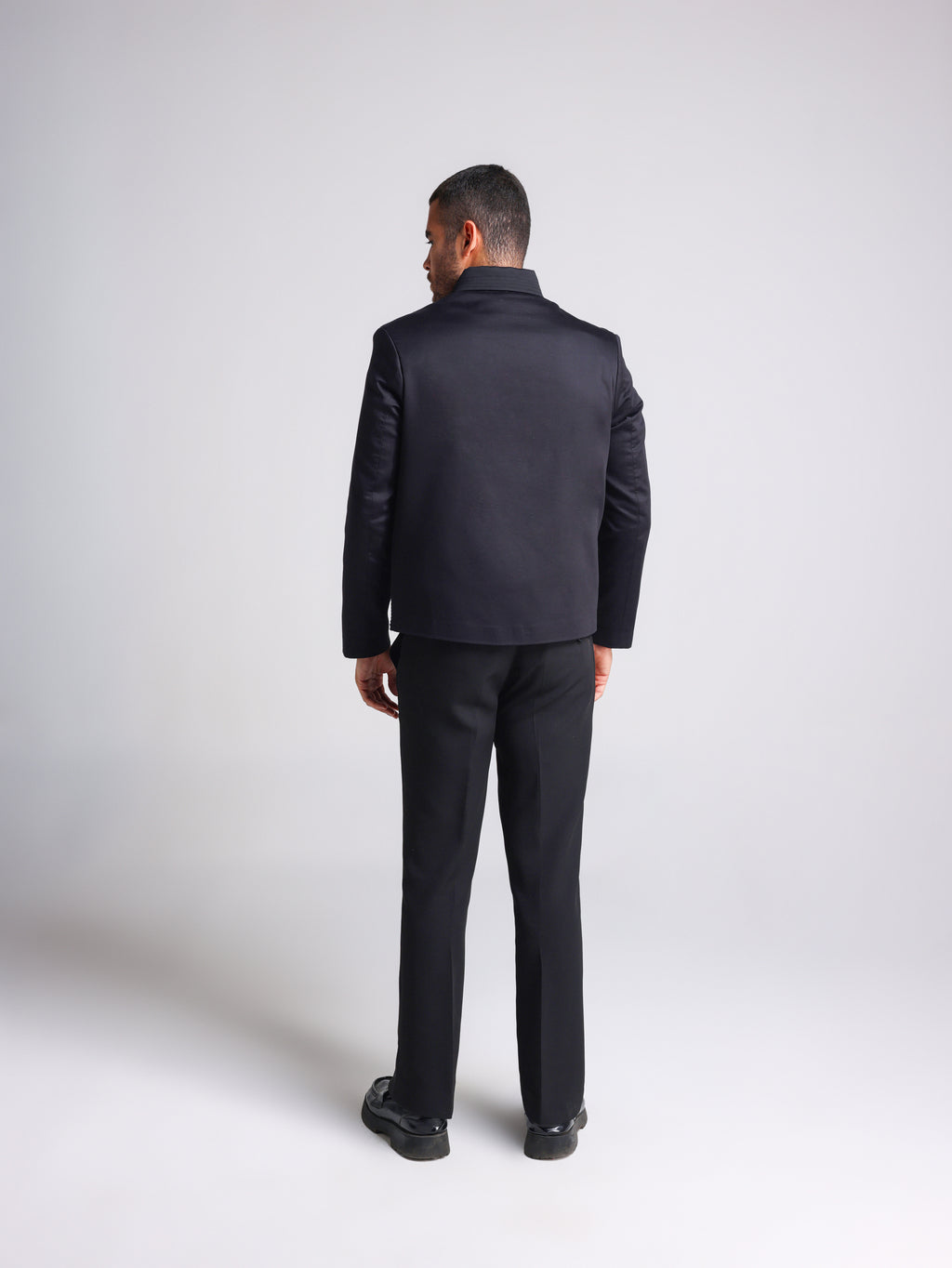 LUSSO BLACK BLING ZIPPER PARTY JACKET