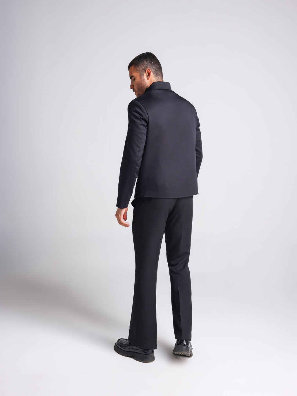 LUSSO BLACK BLING ZIPPER PARTY JACKET