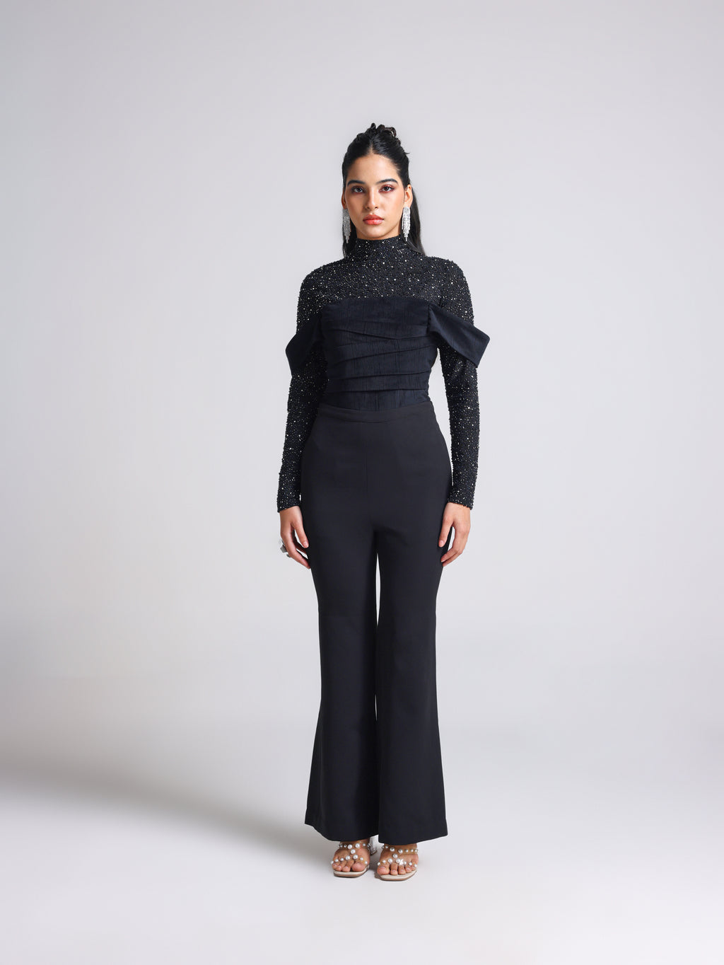 VITORIA STARDUST BLACK BODYSUIT