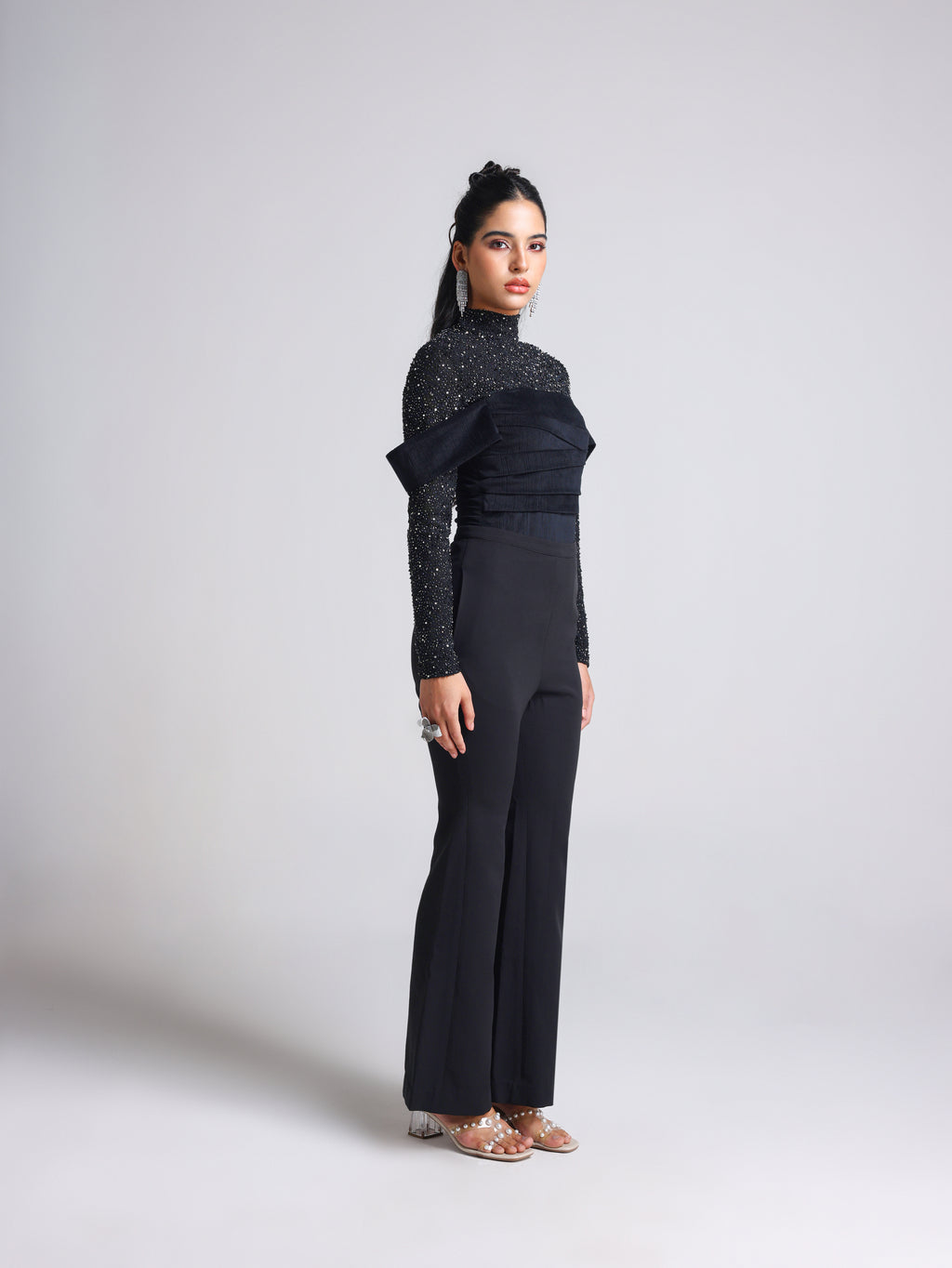 VITORIA STARDUST BLACK BODYSUIT