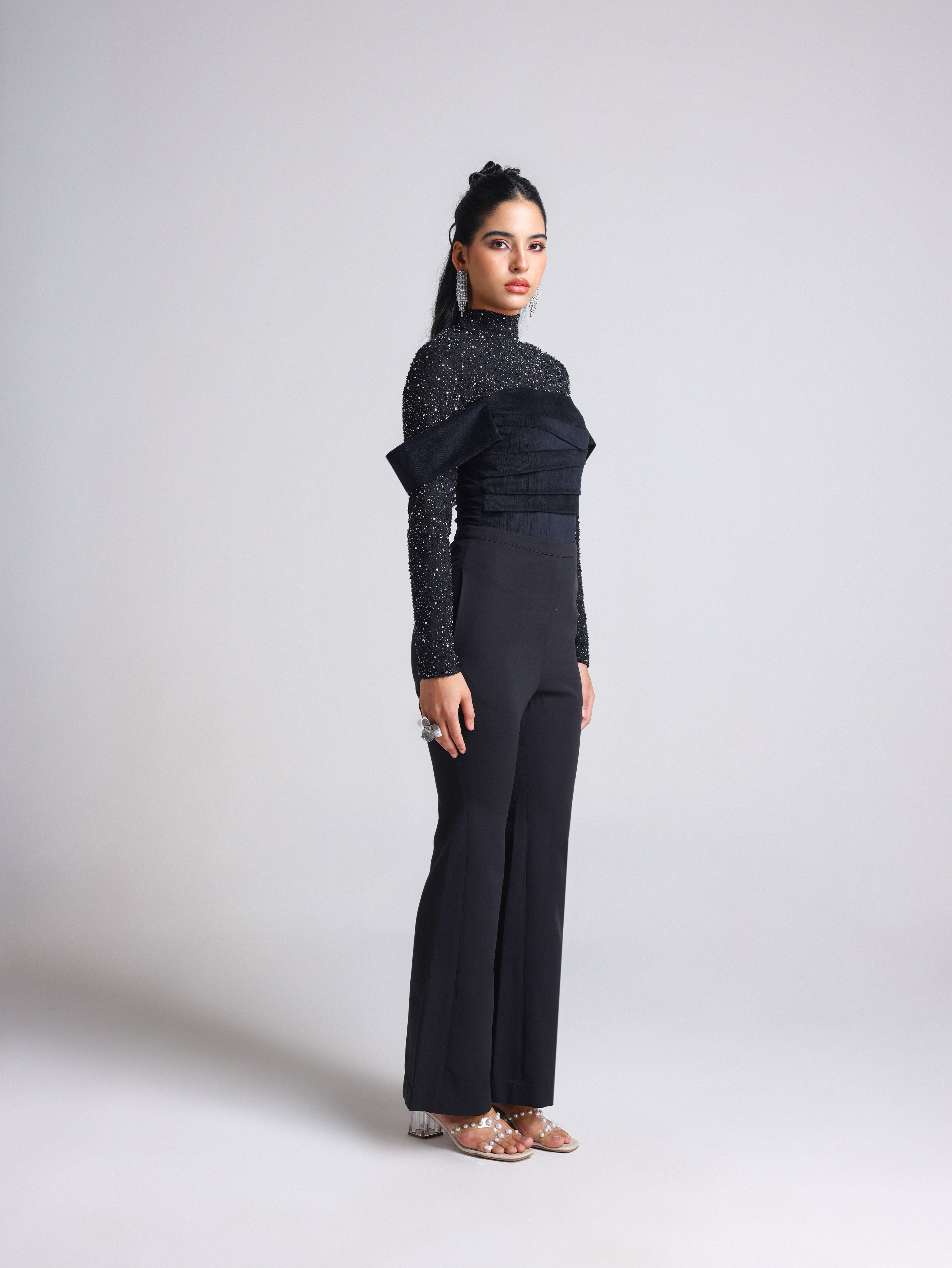 VITORIA STARDUST BLACK BODYSUIT