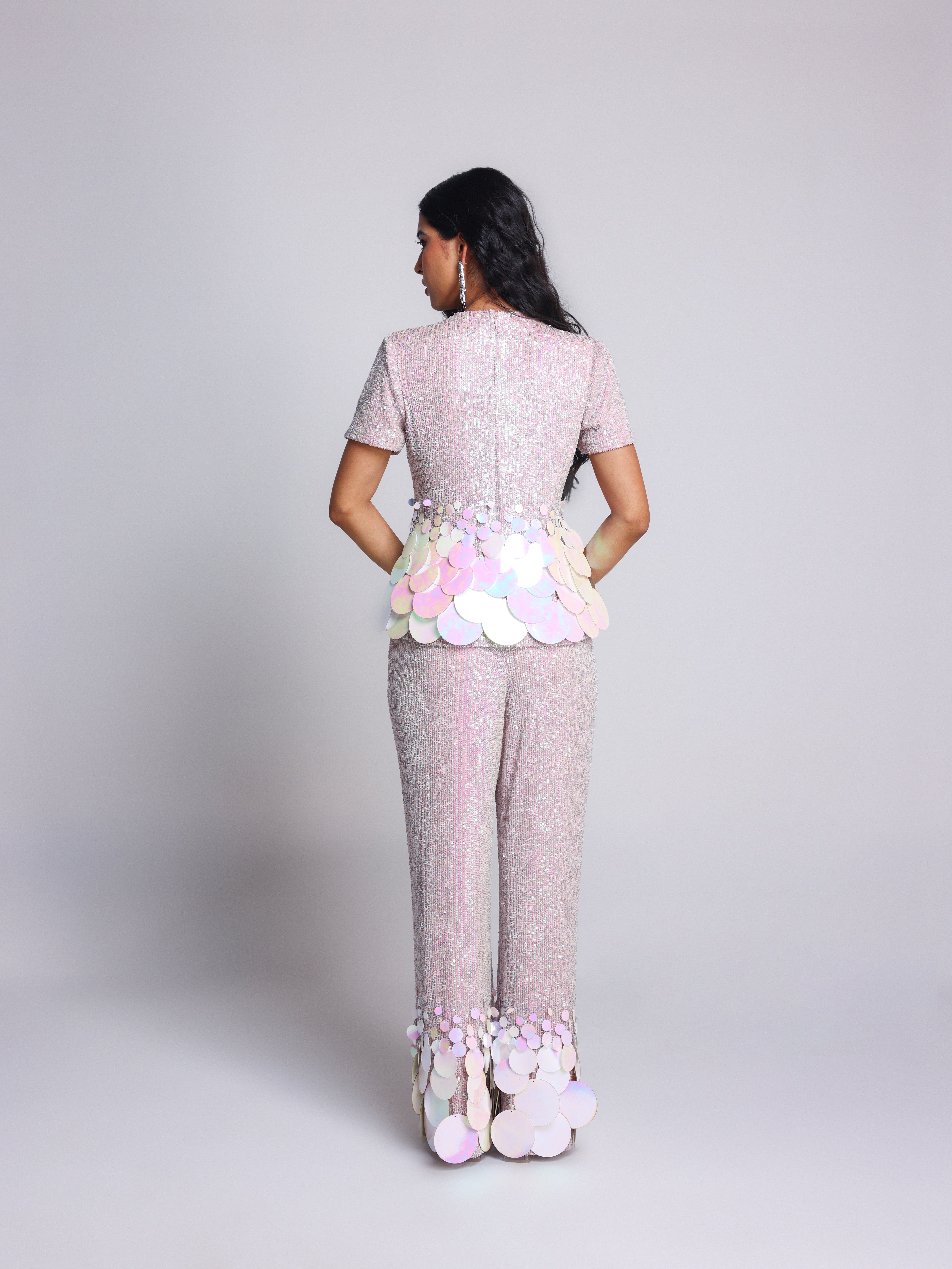 JULIE 2.0 PINK SEQUIN CO ORD SET